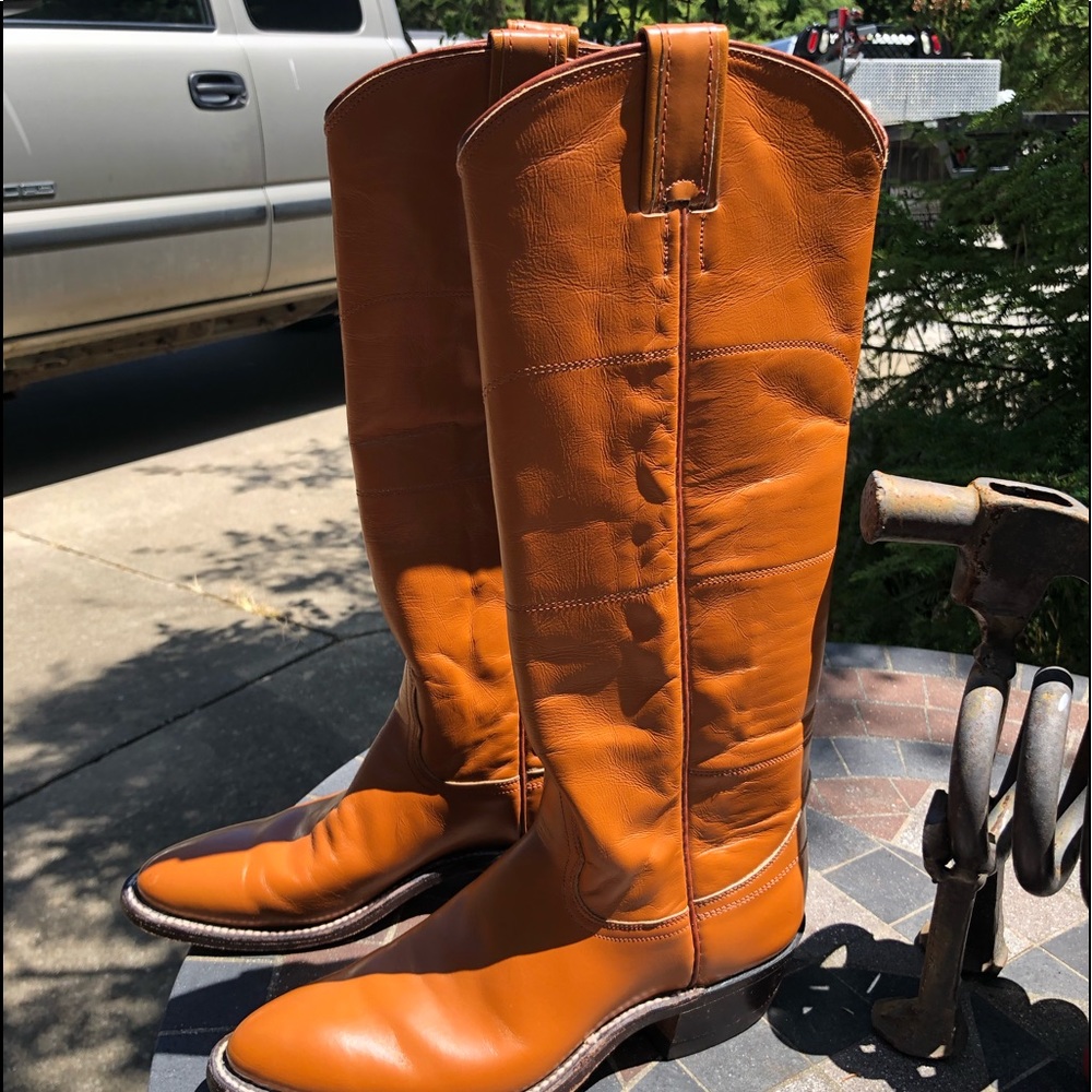 Nocoma Golden Brown Leather Boots Sz 5.5